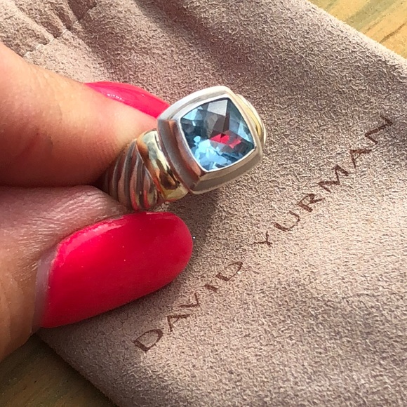 💙David Yurman Blue Topaz , 18k & SS💙! A beauty ! - Picture 4 of 8